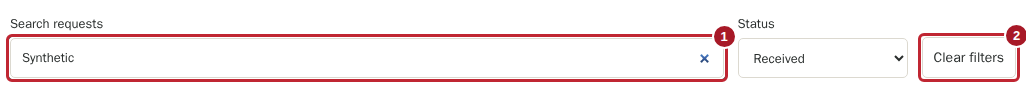 Dynamic search and Clear filters